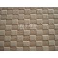 Polyester Embossed Short Pile Sofa Fabric with Grid Pattern